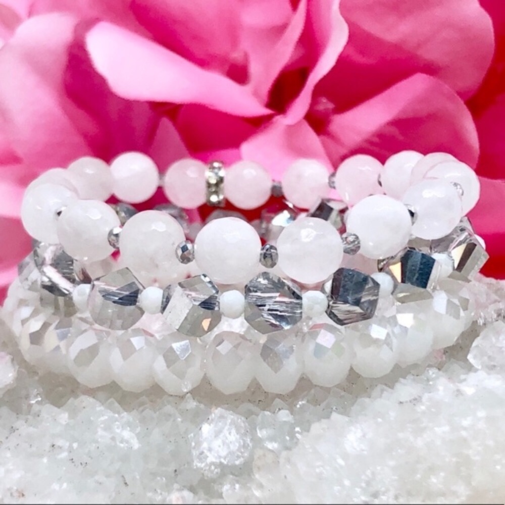 🎉5XHP🎉 Silver Czech Glass Crystal Bracelet - Picture 3 of 4
